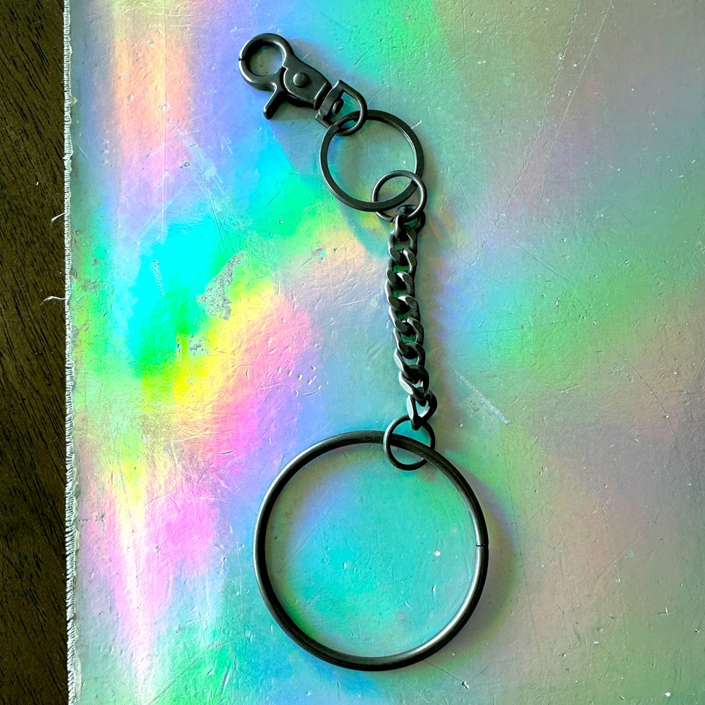 Topman Mens 8 inch Metal Wallet Chain with Clip